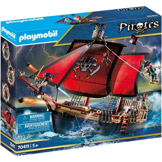 Toys N Tuck:Playmobil 70411 Pirates Large Ship with Cannon,Playmobil