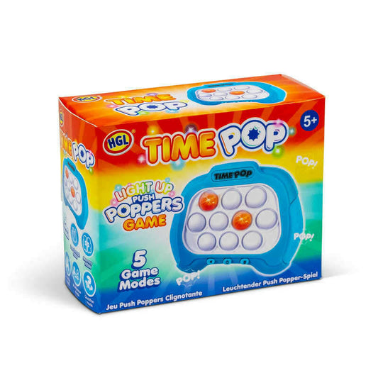Toys N Tuck:Time Pop Light Up Push Poppers Game - Blue,HGL