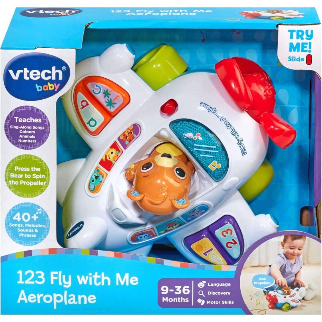 Toys N Tuck:Vtech 123 Fly With Me Aeroplane,Vtech