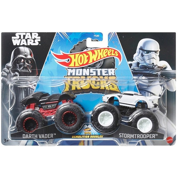 Toys N Tuck:Hot Wheels Monster Trucks Demolition Doubles - Darth Vader & Stormtrooper,Hot Wheels