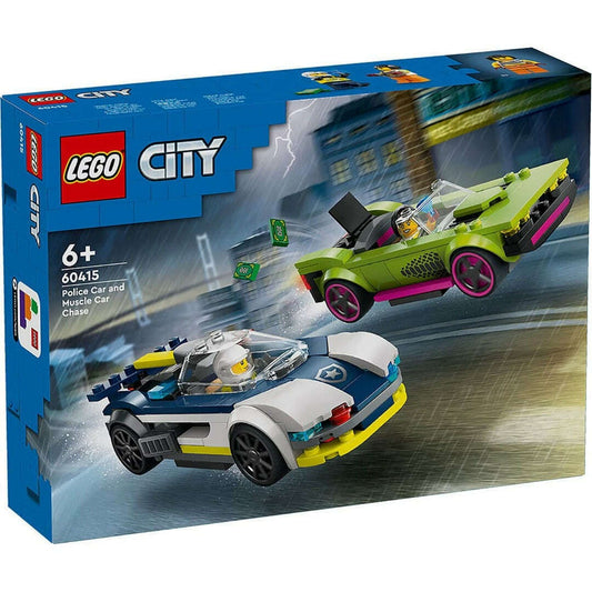 Toys N Tuck:Lego 60415 City Police Car and Muscle Car Chase,Lego City