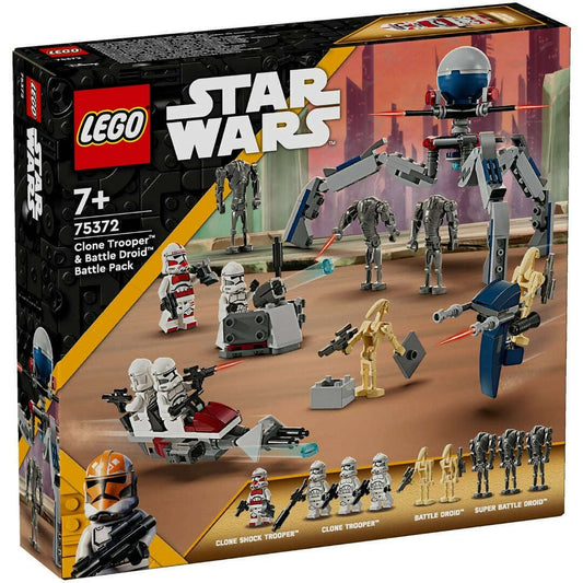 Toys N Tuck:Lego 75372 Star Wars Clone Trooper & Battle Droid Battle Pack,Lego Star Wars