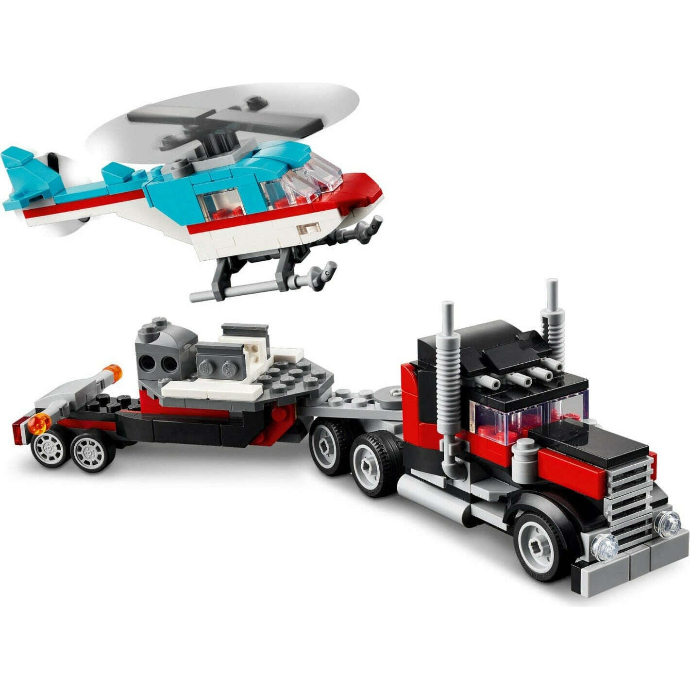 Toys N Tuck:Lego 31146 Creator Flatbed Truck with Helicopter,Lego Creator