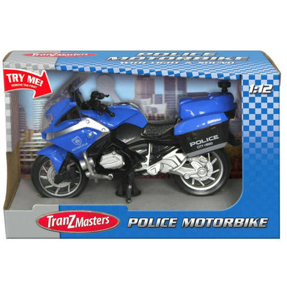 Toys N Tuck:Tranzmasters Police Motorbike with Light and Sound,Kandy Toys