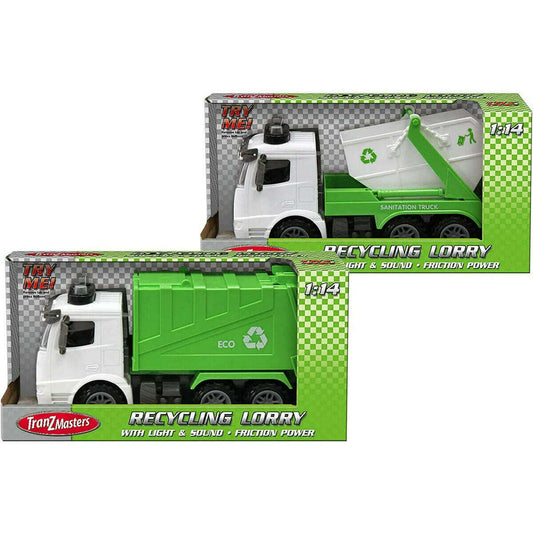 Toys N Tuck:Tranzmasters Recycling Lorry with Friction Power, Light and Sound,Tranzmasters