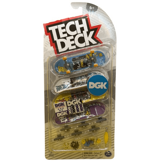 Toys N Tuck:Tech Deck 4 Pack 96mm Fingerboards - DGK,Tech Deck