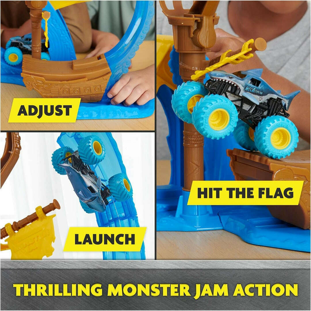 Toys N Tuck:Monster Jam Megalodon Loop Of Doom Playset,Monster Jam