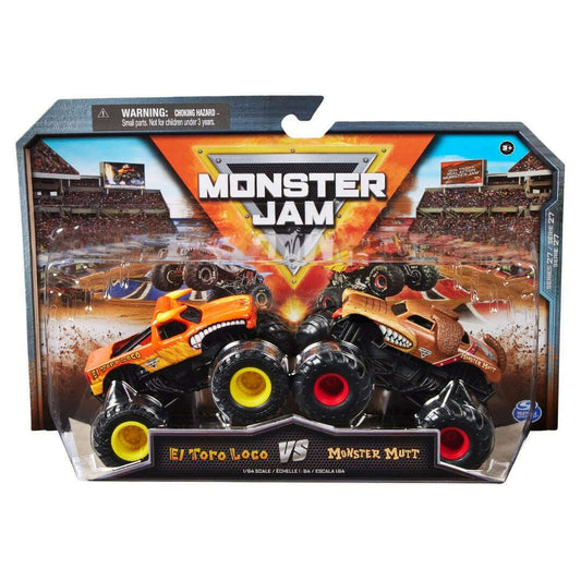 Toys N Tuck:Monster Jam 1:64 Series 27 El Toro Loco vs Monster Mutt,Monster Jam