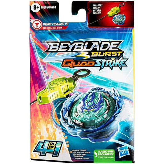 Toys N Tuck:Beyblade Burst QuadStrike Hydra Poseidon P8 Starter Pack,Beyblade