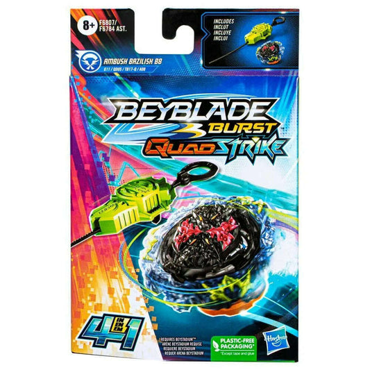 Toys N Tuck:Beyblade Burst QuadStrike Ambush Bazilisk B8 Starter Pack,Beyblade