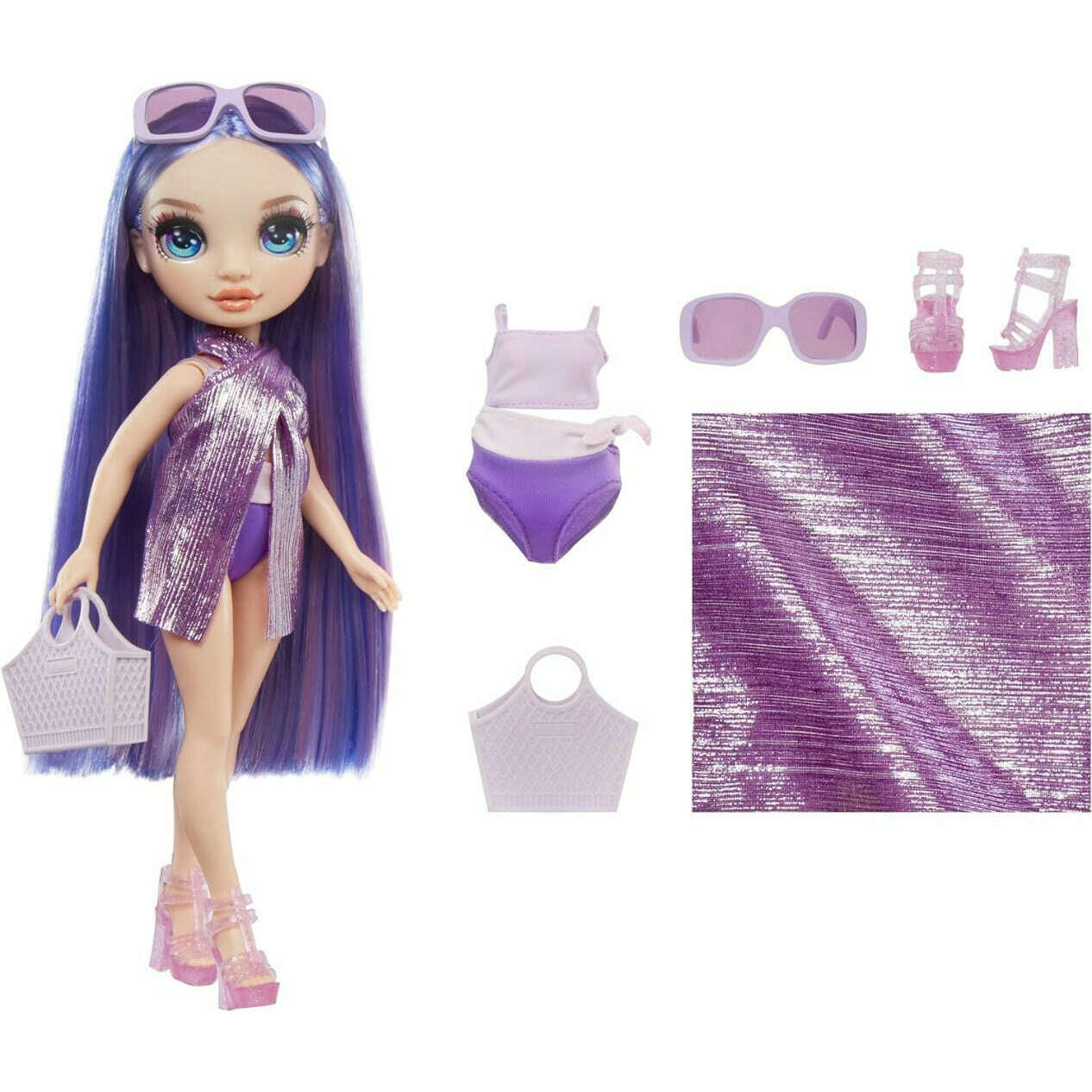 Toys N Tuck:Rainbow High Swim & Style Violet Willow,Rainbow High