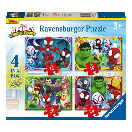 Toys N Tuck:Ravensburger 4 Puzzles in a Box Spidey and his Amazing Friends,Marvel