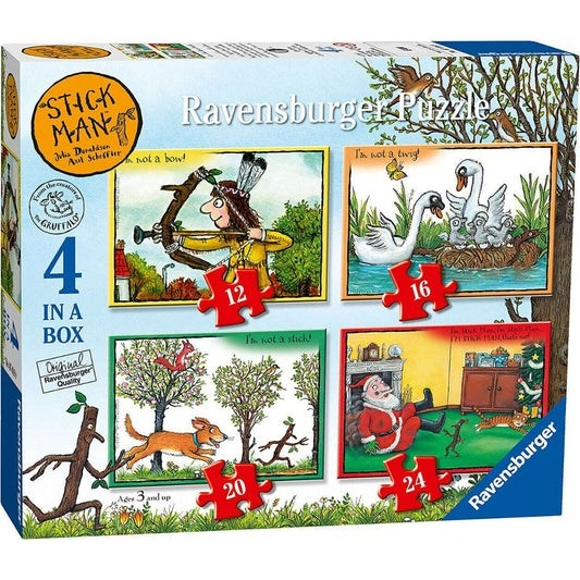 Toys N Tuck:Ravensburger 4 Puzzles in a Box Stick Man,Stick Man