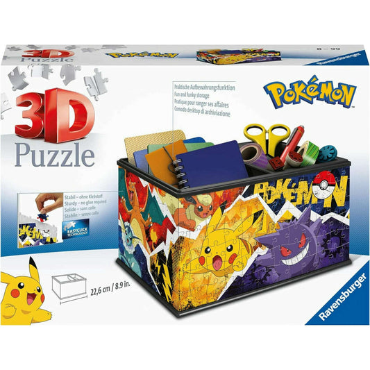 Toys N Tuck:Ravensburger 3D 216pc Storage Box Puzzle Pokemon,Pokemon