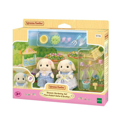 Toys N Tuck:Sylvanian Families Blossom Gardening Set Flora Rabbit Sister & Brother,Sylvanian Families