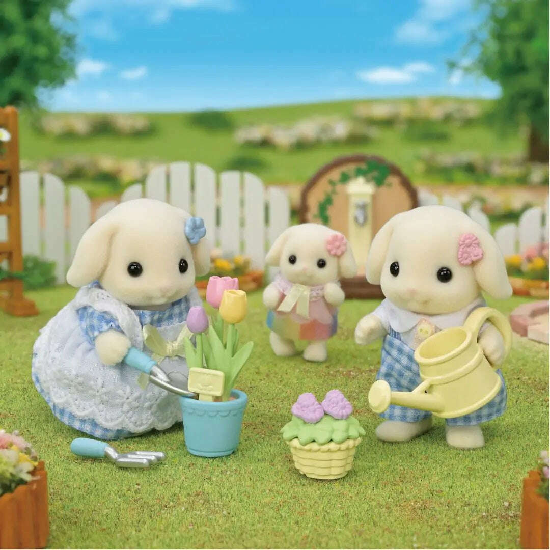 Toys N Tuck:Sylvanian Families Blossom Gardening Set Flora Rabbit Sister & Brother,Sylvanian Families