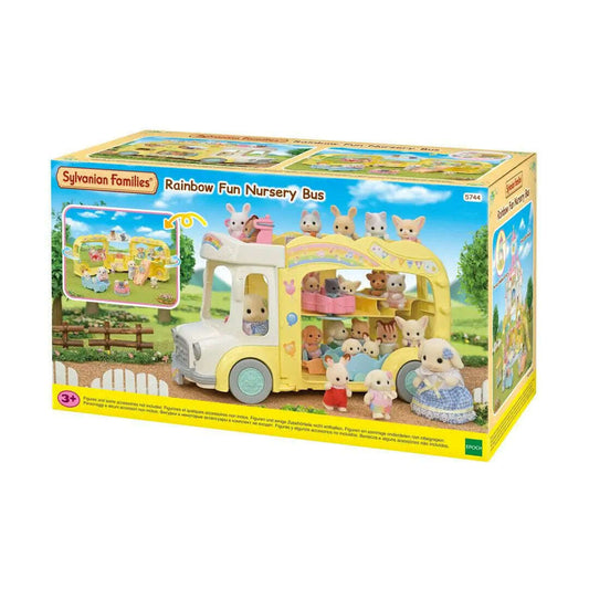 Toys N Tuck:Sylvanian Families Rainbow Fun Nursery Bus,Sylvanian Families