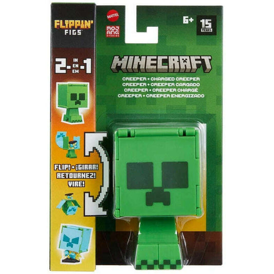 Toys N Tuck:Minecraft Flippin' Figs 2 in 1 - Creeper and Charged Creeper,Minecraft