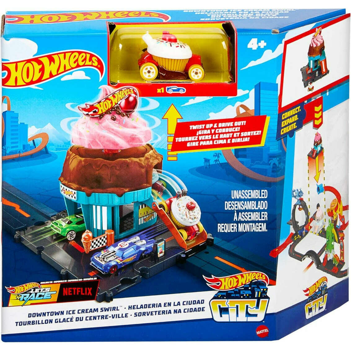 Toys N Tuck:Hot Wheels City Downtown Ice Cream Swirl,Hot Wheels