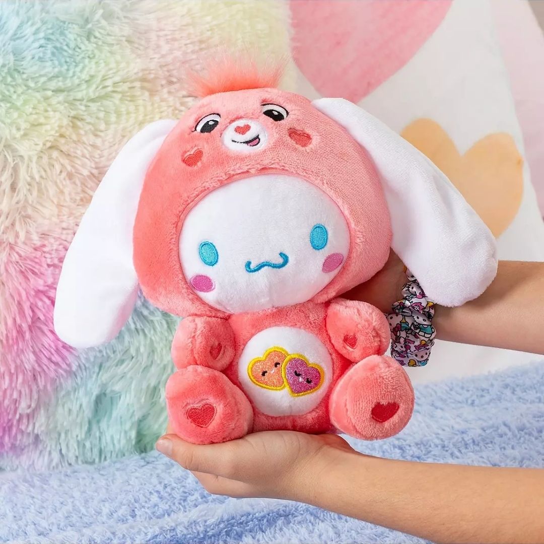Care Bears Hello Kitty and Friends 22cm Cinnamoroll as Love-A-Lot Bear