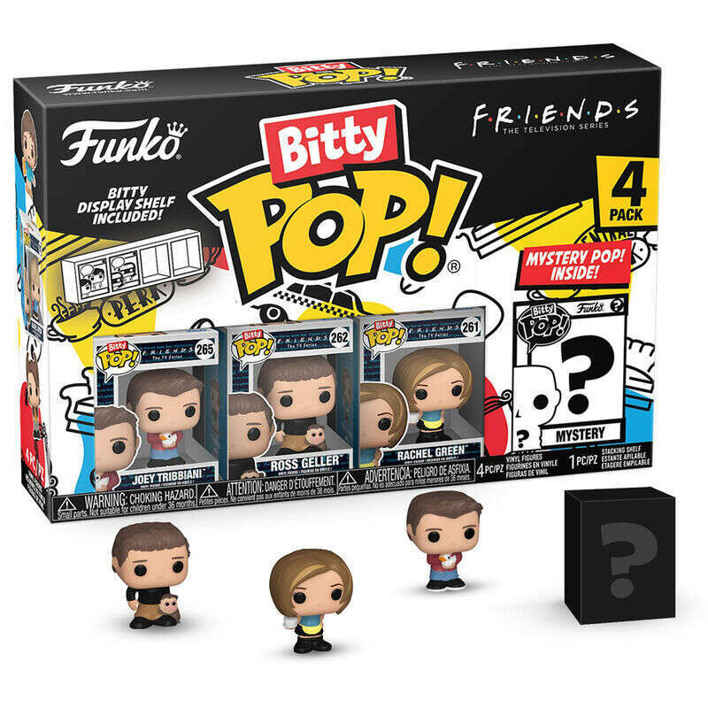 Toys N Tuck:Bitty Pop! Friends 4 Pack - Joey Tribbiani, Ross Geller, Rachel Green and Mystery Bitty,Friends