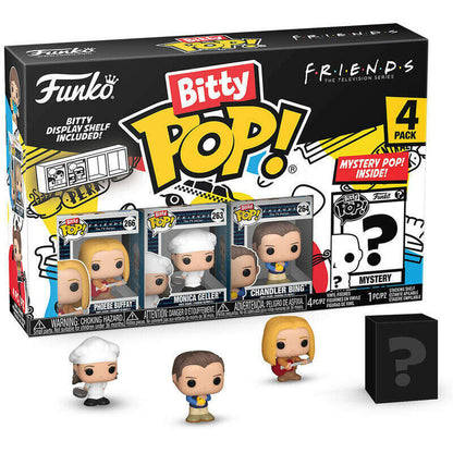 Toys N Tuck:Bitty Pop! Friends 4 Pack - Phoebe Buffay, Monica Geller, Chandler Bing and Mystery Bitty,Friends