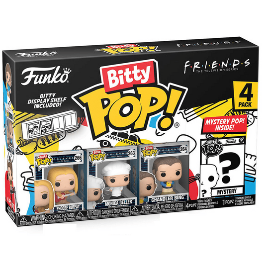 Toys N Tuck:Bitty Pop! Friends 4 Pack - Phoebe Buffay, Monica Geller, Chandler Bing and Mystery Bitty,Friends