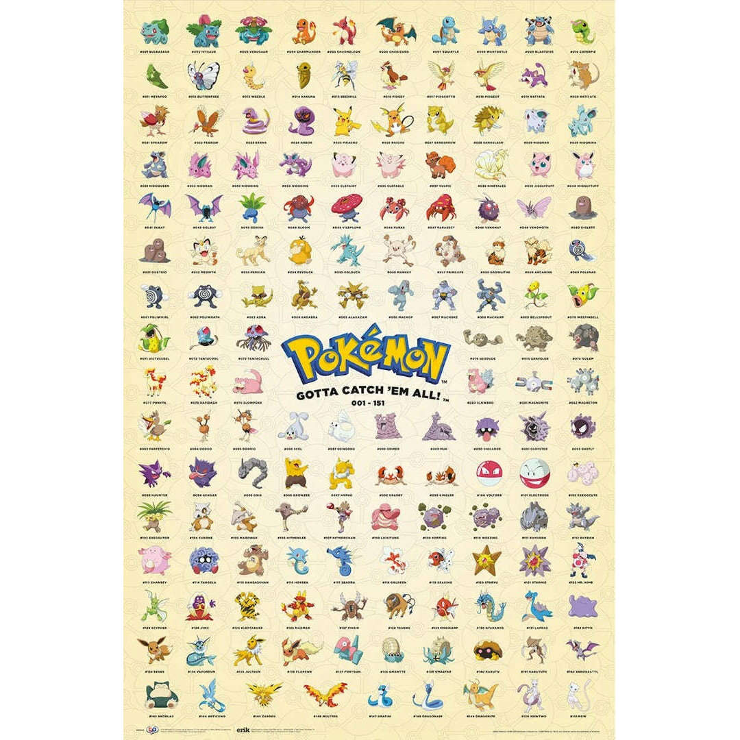 Toys N Tuck:Maxi Posters - Pokemon First Generation,Pokemon