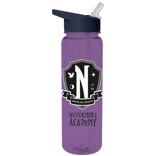 Toys N Tuck:Plastic Drinks Bottle - Wednesday (Nevermore Academy),Wednesday
