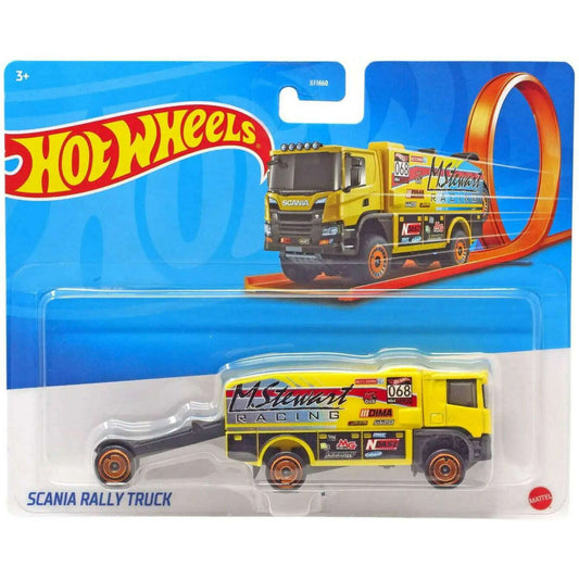 Toys N Tuck:Hot Wheels Track Fleet Scania Rally Truck (Yellow),Hot Wheels