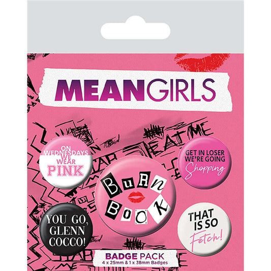 Toys N Tuck:Badge Pack - Mean Girls (Burn Book),Mean Girls