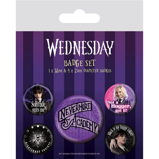 Toys N Tuck:Badge Pack - Wednesday (Nevermore),Wednesday