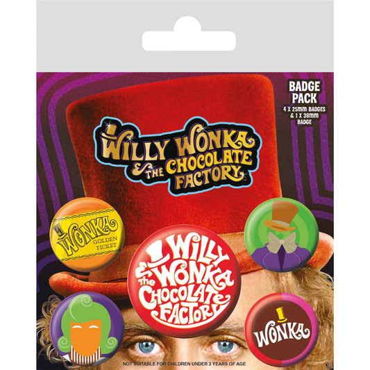 Toys N Tuck:Badge Pack - Willy Wonka & The Chocolate Factory,Willy Wonka