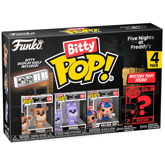 Toys N Tuck:Bitty Pop! FNAF 4 Pack - Freddy , Bonnie, Balloon Boy and Mystery Bitty,Five Nights At Freddy's