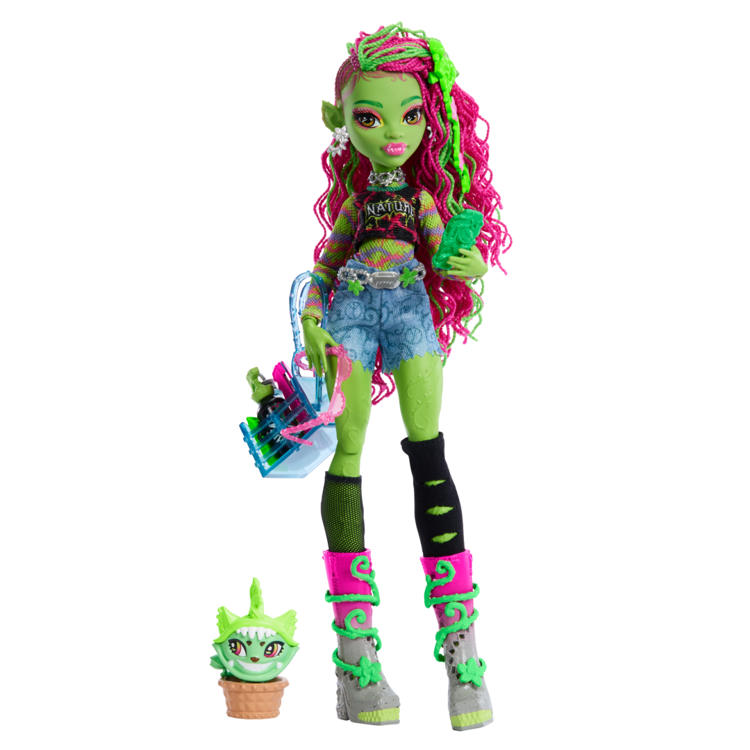 Toys N Tuck:Monster High Venus Mcflytrap With Chewlian,Monster High