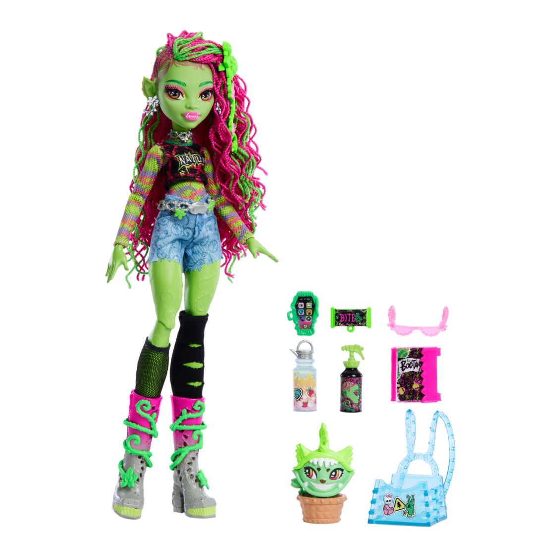 Toys N Tuck:Monster High Venus Mcflytrap With Chewlian,Monster High