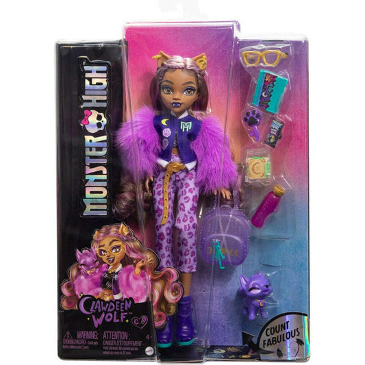 Toys N Tuck:Monster High Clawdeen Wolf With Crescent,Monster High