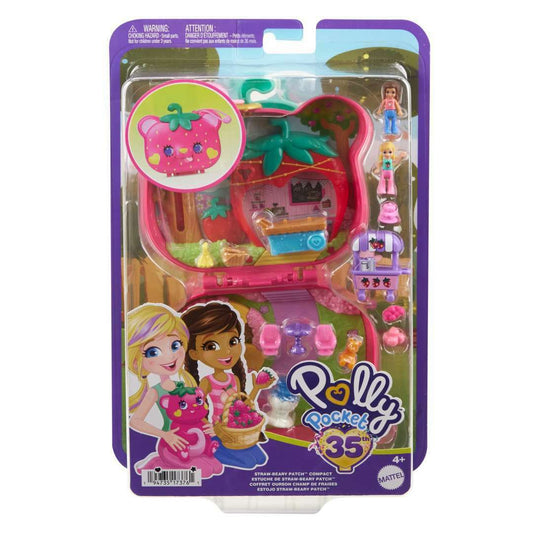 Toys N Tuck:Polly Pocket Straw-Beary Patch Compact,Polly Pocket