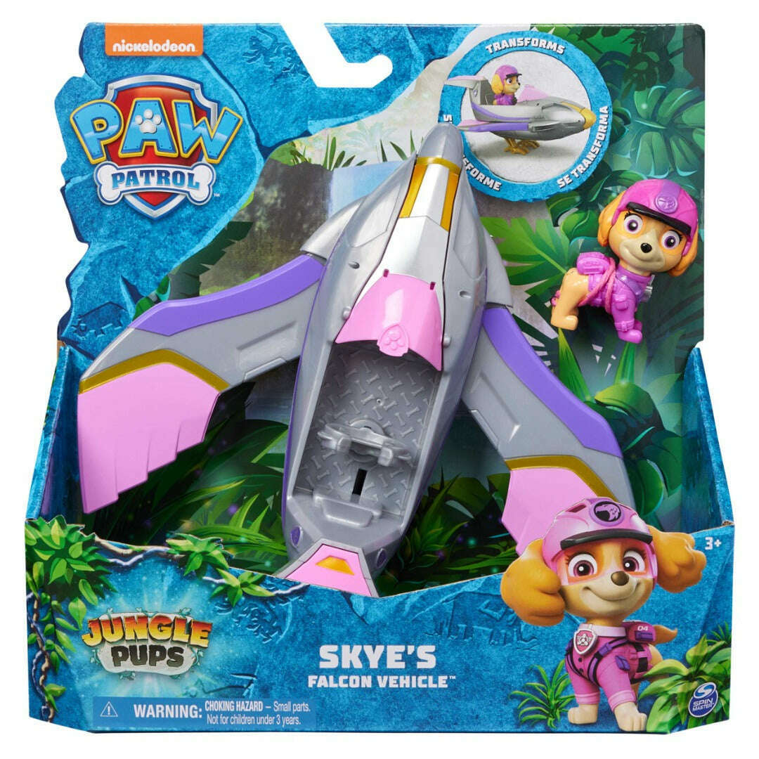 Toys N Tuck:Paw Patrol Jungle Pups Skye with Falcon Vehicle,Paw Patrol