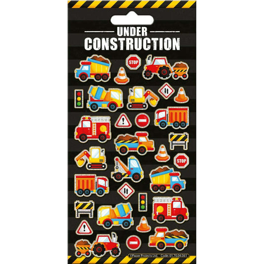 Toys N Tuck:Sparkle Sticker Pack - Under Construction,Paper Projects