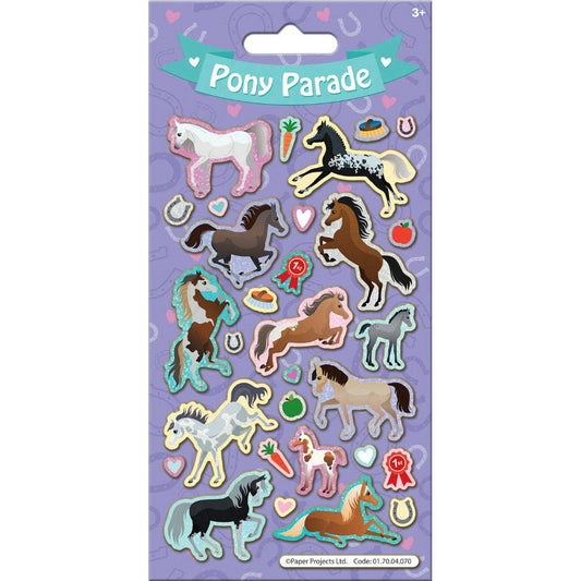 Toys N Tuck:Sparkle Sticker Pack - Pony Parade,Paper Projects