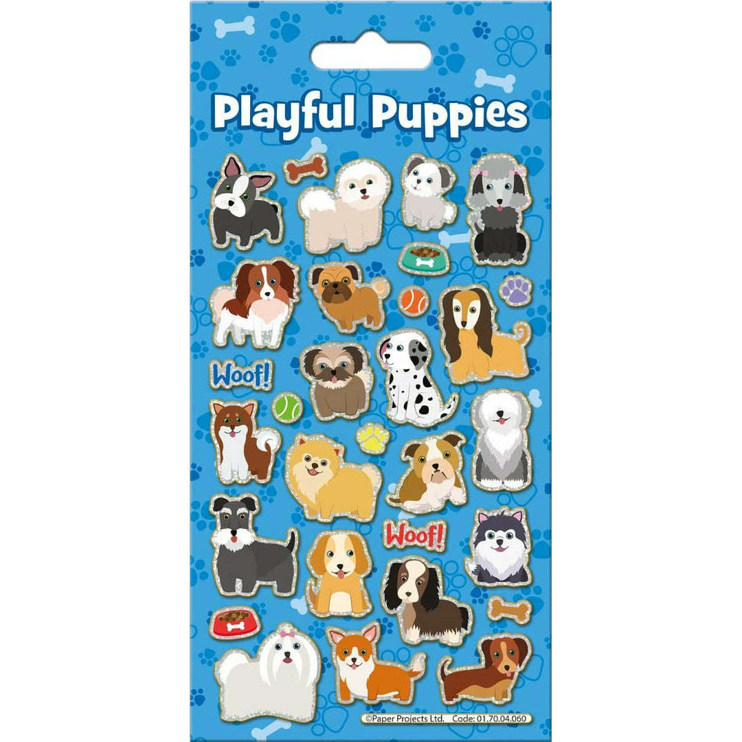 Toys N Tuck:Sparkle Sticker Pack - Playful Puppies,Paper Projects