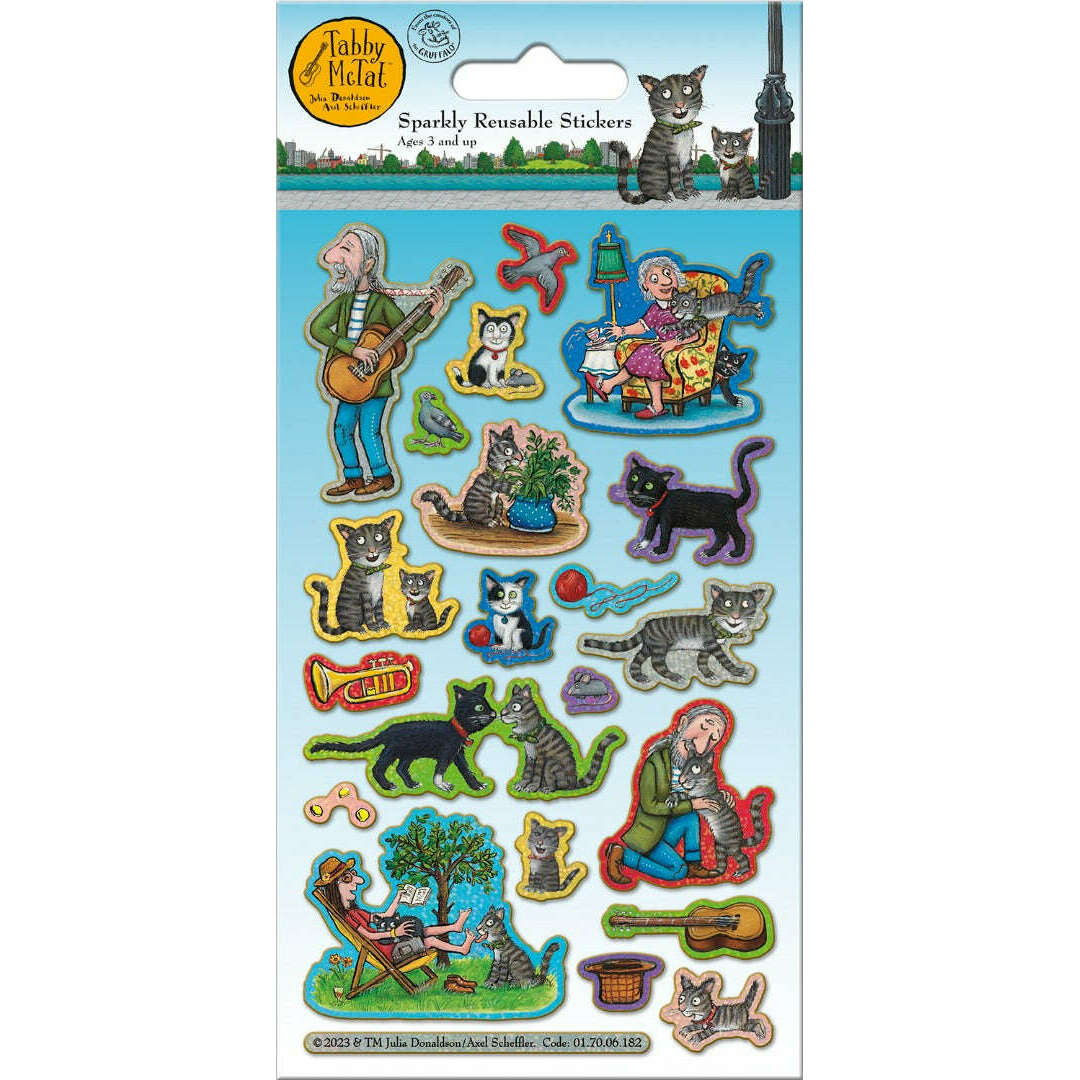 Toys N Tuck:Sparkly Character Sticker Pack - Tabby McTat,Paper Projects