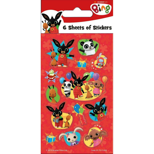 Toys N Tuck:6 Sheet Sticker Pack - Bing,Paper Projects