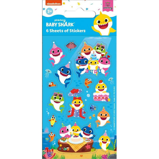 Toys N Tuck:6 Sheet Sticker Pack - Baby Shark,Paper Projects