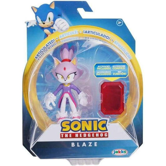 Toys N Tuck:Sonic The Hedgehog 4 Inch Figure - Blaze With Sol Emerald,Sonic The Hedgehog