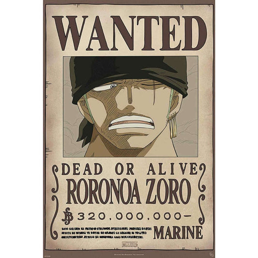 Toys N Tuck:One Piece - Maxi Poster - Wanted Zoro New,One Piece