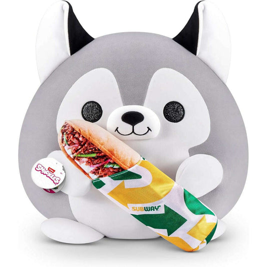 Toys N Tuck:Snackles 14 Inch Plush Nigel The Husky With Subway,Snackles