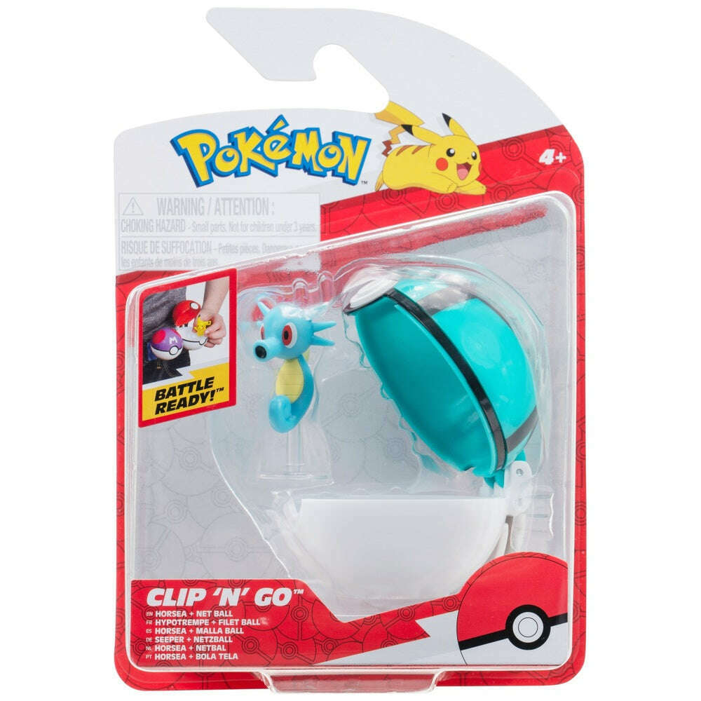 Toys N Tuck:Pokemon Clip 'N' Go - Horsea and Net Ball,Pokemon