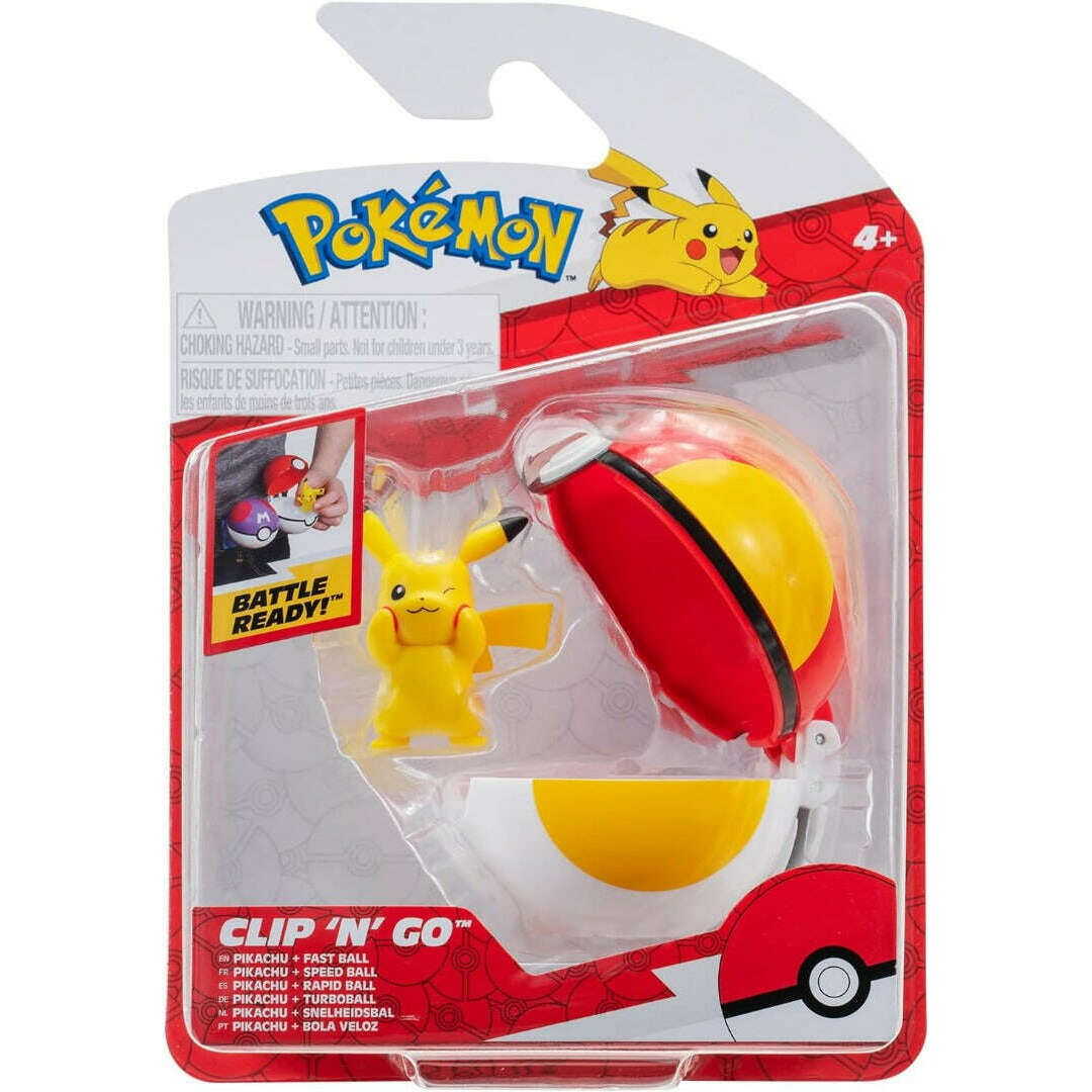 Toys N Tuck:Pokemon Clip 'N' Go - Pikachu and Fast Ball,Pokemon